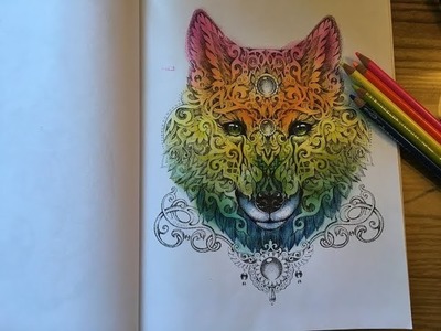 Magic Beauty coloring  - Rainbow wolf