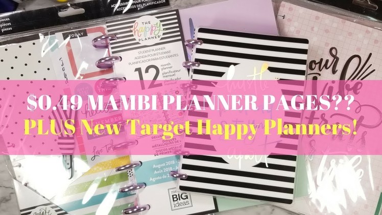 MICHAEL'S MAMBI 90% OFF CLEARANCE HAUL + NEW TARGET HAPPY PLANNER FLIP THROUGH