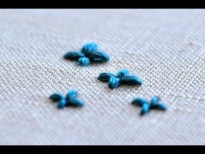 Mini puffed flower embroidery tutorial