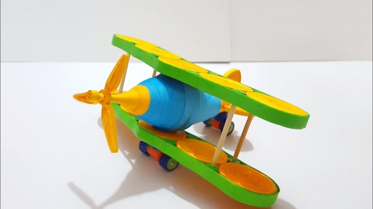 Paper Quilled Aero plane. airplane quilling. Quilled Fokker plane