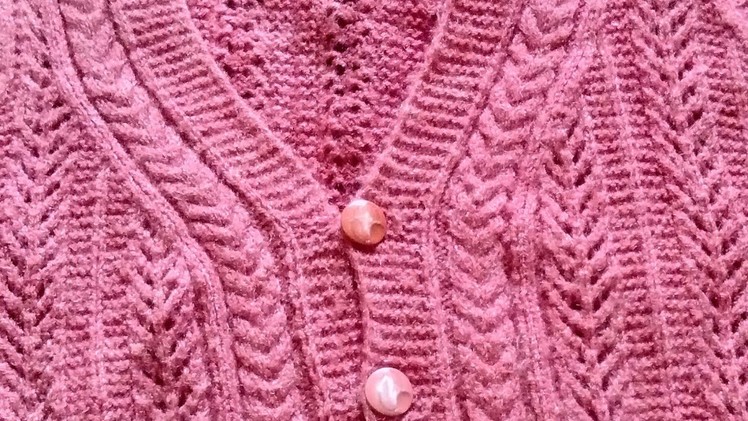 Pink color ladies crochet koti design