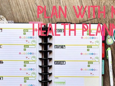 Plan With Me. Health and Wellness. Horizontal Happy Planner