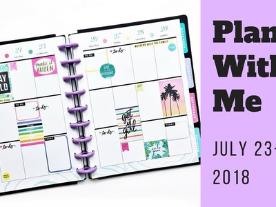 Plan With Me using only ONE sticker book! Classic Happy Planner July 23 - July 29, 2018