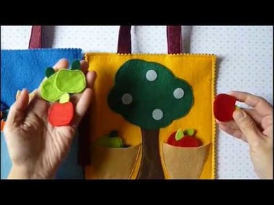 RAINBOW - FELT QUIET BOOK - Livro Sensorial "Arco-Íris" em feltro