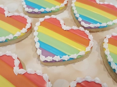 Rainbow Heart Sugar Cookies on Kookievision by Sweethart Baking Experiment
