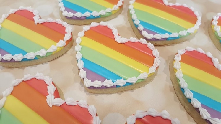 Rainbow Heart Sugar Cookies on Kookievision by Sweethart Baking Experiment