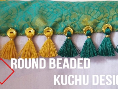 Saree Kuchu with round beads. Single Beaded saree tassels