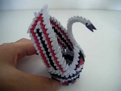 3D Origami Mini Swan with Wings