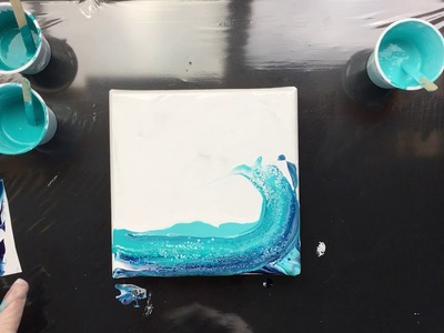( 662 ) Acrylic pouring the wave