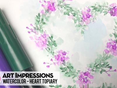 Ai Watercolor - Heart Topiary