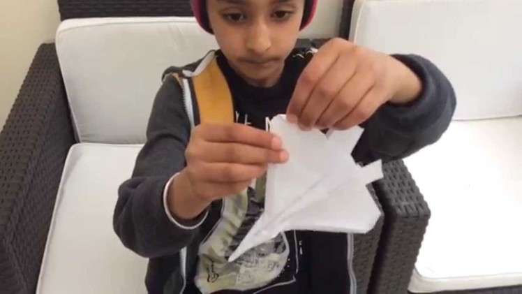 AJ Origami: F22 raptor fighter jet paper airplane tutorial