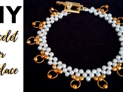 Beaded bracelet (necklace) pattern.  Beading tutorial.   DIY beaded  jewelry