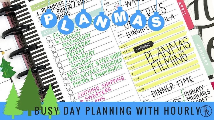 Busy Day Hourly Plan with Me. PLANMAS Day 15 | Plans by Rochelle