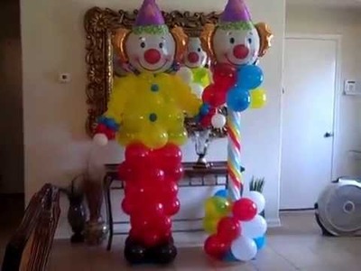 Circus themed birthday party balloons