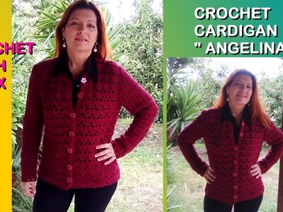 CROCHET CARDIGAN ANGELINA any size tutorial EASY FOR BEGINNERS Alex Crochet
