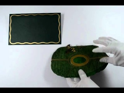 D-4600, Green Color, Handmade Paper, Designer Multifaith Invitations, Muslim Cards, House Warming