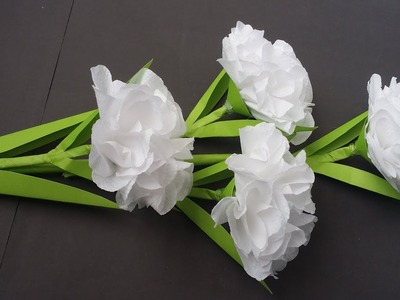 DIY: Flower Stick!!! How to Make Beautiful Flower Stick with Tissue Paper!!! Easy Tutorial!!!