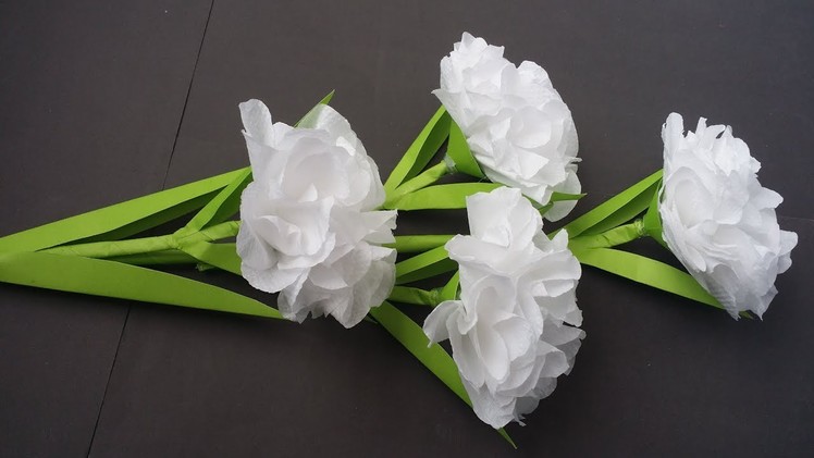 DIY: Flower Stick!!! How to Make Beautiful Flower Stick with Tissue Paper!!! Easy Tutorial!!!