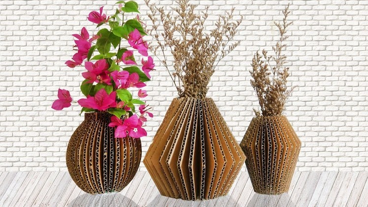 Easy DIY Flower Vases, How To Make a Cardboard Vase