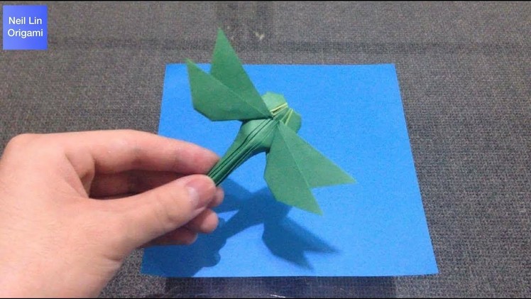 Easy Origami Dragonfly Tutorial  簡單摺紙蜻蜓教學 Origami-libélula de papel fácil #简单折纸 虫折り紙トンボの折り方