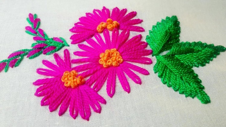 Embroidery - How to Stitch a Lazy Daisy by cherry blossom.