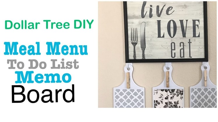 FARMHOUSE DIY DOLLAR TREE MEAL MENU PLANNER BOARD FOR KITCHEN COMMAND CENTER  Easy Less than $6
