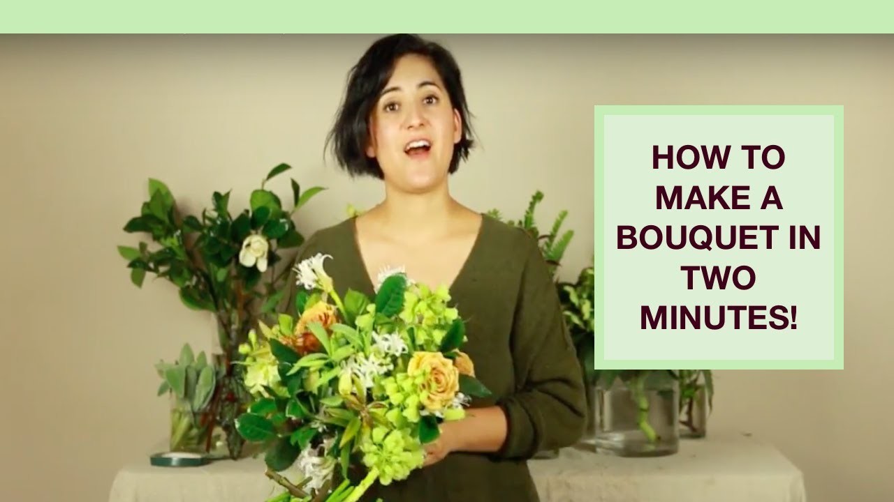 Flower Arrangement Tutorial: How to make a gorgeous flower bouquet in 2 minutes!