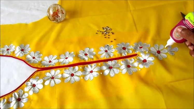 Gota Patti embroidery in Hindi || गेटा पट्टी कैसे बनाना है ||  हिंदी में ||