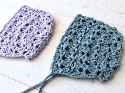 How to crochet a beautiful lace baby bonnet - the Eloise bonnet