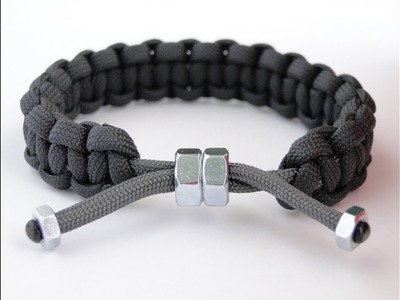How to Make a Sliding "Hex Nut" Cobra Knot Paracord Survival Bracelet-Suggested Design by CBYS
