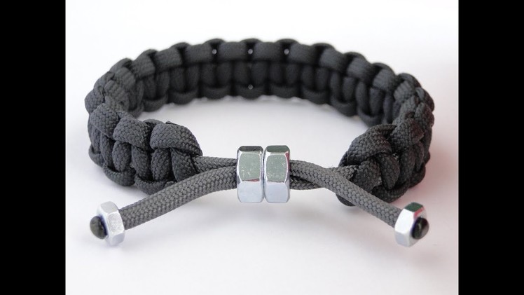 How to Make a Sliding "Hex Nut" Cobra Knot Paracord Survival Bracelet-Suggested Design by CBYS