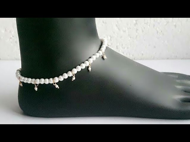 How to make anklet at home| beautiful and easy