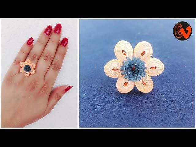 How to make Quilling Ring Tutorial. Trendy Quilling Ring