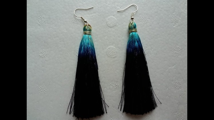 How to Make Tassel Earrings  (Making, straightening,  shading and Storing) Part -2