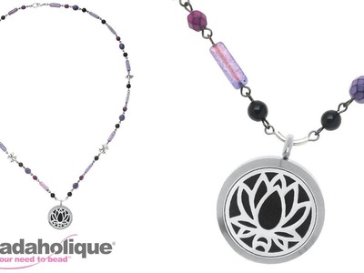 How to Make the Violet Lotus Aromatherapy Necklace