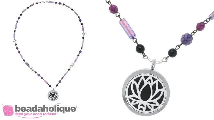 How to Make the Violet Lotus Aromatherapy Necklace
