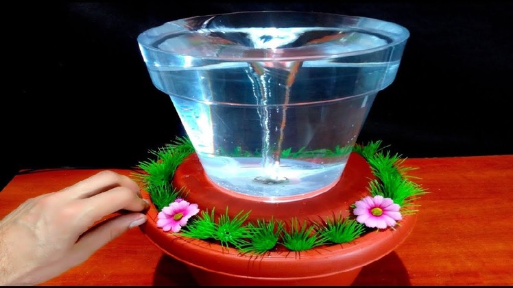 How to make Water Vortex Fountain with plastic Pots very easy
