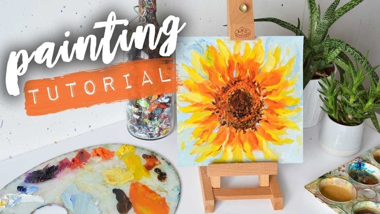 HOW TO PAINT A SUNFLOWER | Oil Tutorial