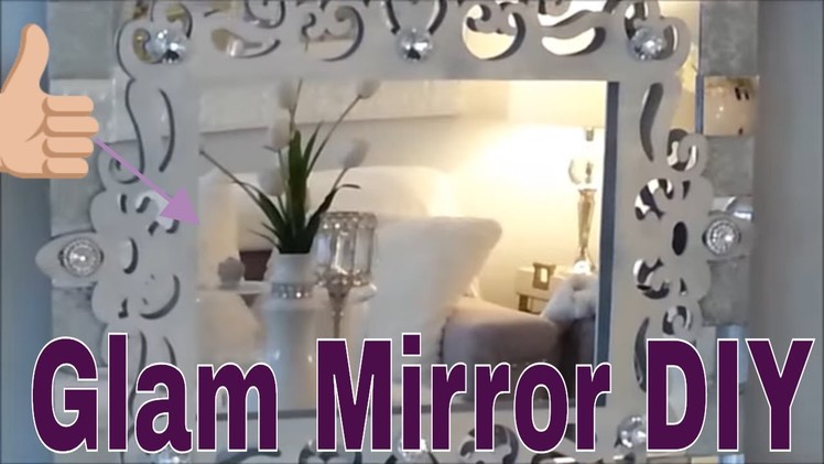 How to Transform a Cheapo 99 Cent Store Mirror into a Stunning Decor Piece! | Glam Mirror DIY