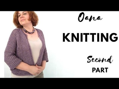Knit with me a fancy jacket top down by Oana second part