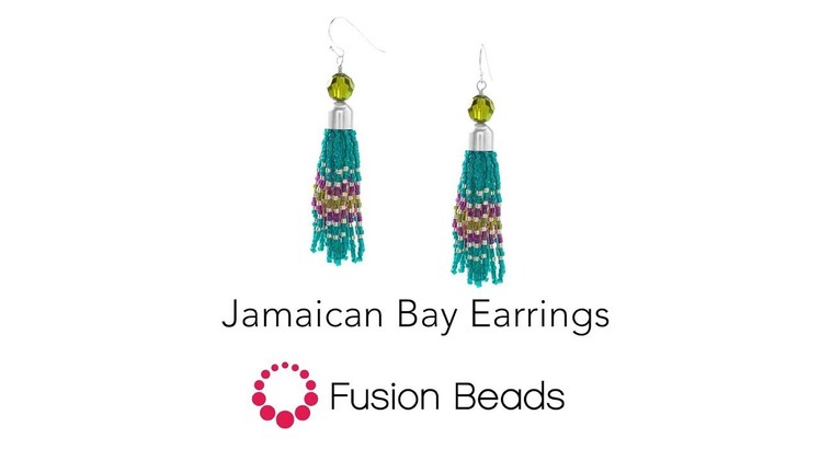 Learn how to create the In the Jamaican Bay Earrings by Fusion Beads