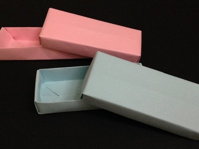 Origami Rectangle box with lid instructions 折り紙 長方形のフタ付き箱 簡単な折り方