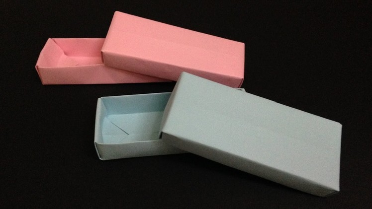 Origami Rectangle box with lid instructions 折り紙 長方形のフタ付き箱 簡単な折り方