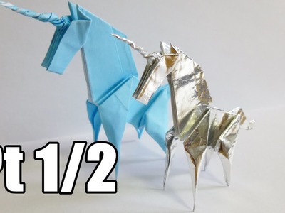 Origami Unicorn 折り紙 折り方 ユニコーン 【再UP】