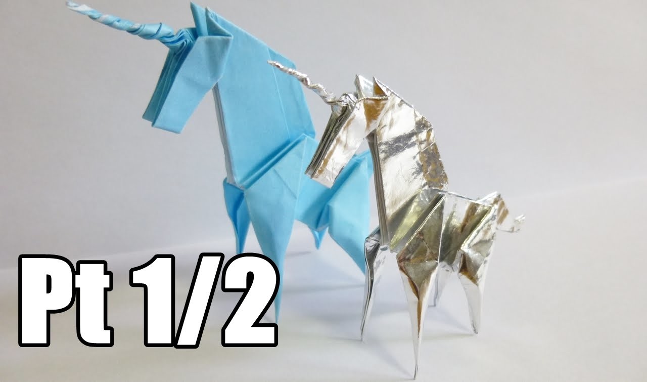 Origami Unicorn 折り紙 折り方 ユニコーン 再up