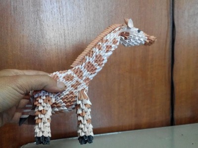 Paper craft 3d origami Giraffe tutorial part 1