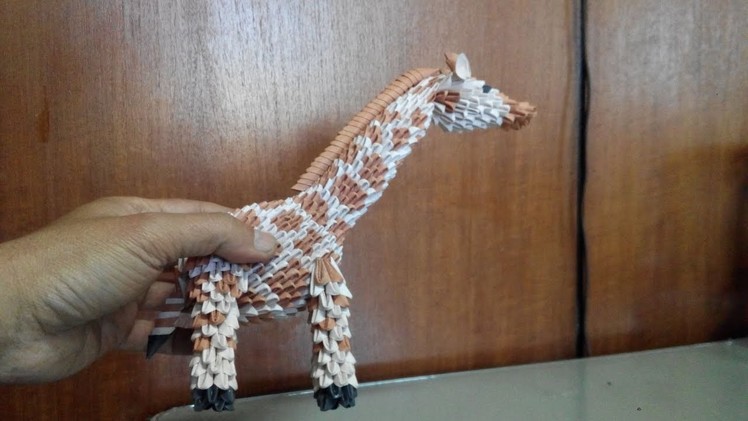 Paper craft 3d origami Giraffe tutorial part 1