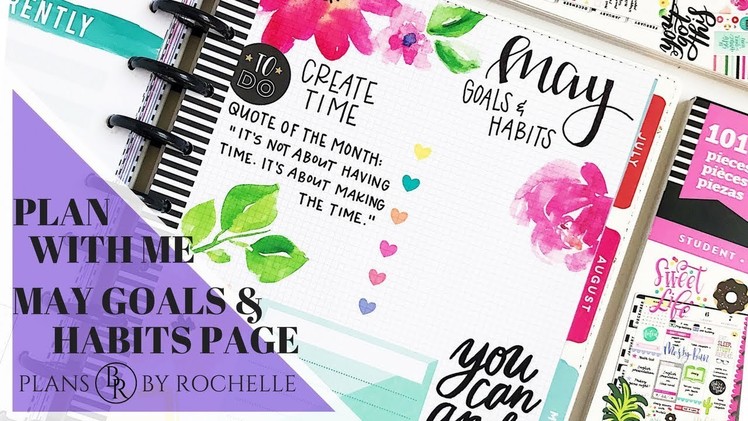 Plan with Me: May Goal & Habits Page | Plans by Rochelle