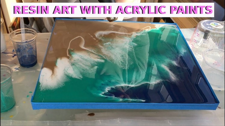 Resin Art With Acrylic Paints - Beach Effect (First Layer) by Arijana Lukic #11
