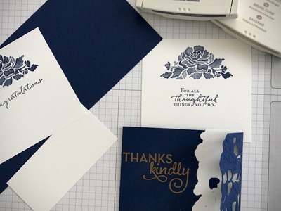 Stampin' Up!- Tri-fold, Floral Wedding Cards